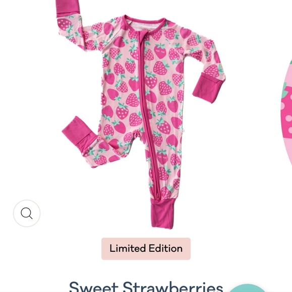Little Sleepies Sweet Strawberries - Picture 3 of 3